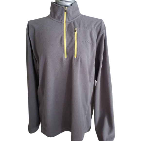 Eddie Bauer Men's Gray Quarter Zip Sweater - Size L - Tech Knit - Picture 1 of 8